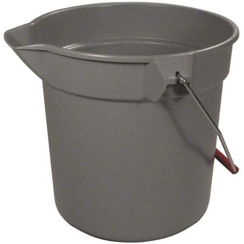 Rubbermaid Brute 10 Quart Round Bucket, Gray